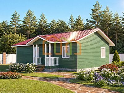 Каркасная баня одноэтажная 8x12